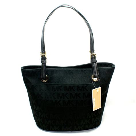 michael kors black signature handbag